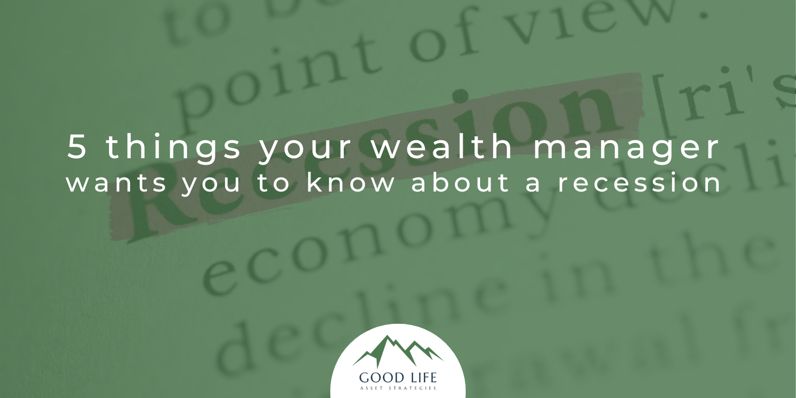 Wealth manager advice for recession